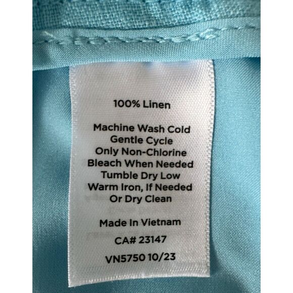 Talbots Pleated Linen Shorts Blue Size 8 - Picture 6 of 6